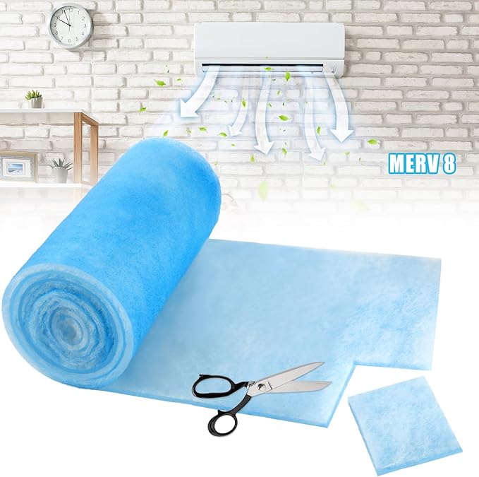 Frienda 12 x 91 Inch MERV 8 Reusable Air Vent Filter Cut to Size Electrostatic Floor Vent Filter Washable Replacement Compatible with Most Air Conditioning Furnace HVAC