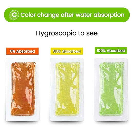 15Pcs 40 Gram Rechargeable Desiccant, Indicating Silica Gel, Gun Safe Dehumidifier, New Style Desiccant Moisture Absorbing Bag