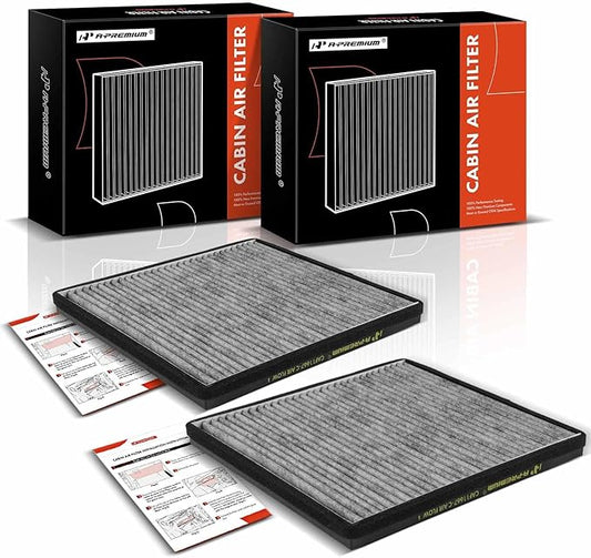 A-Premium 2-PC Cabin Air Filter with Activated Carbon Compatible with Chevrolet Camaro 2010 2011 2012 2013 2014 2015