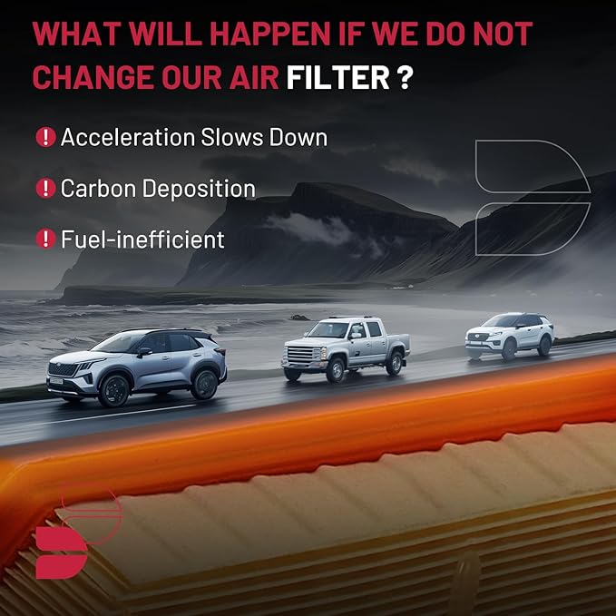 BDFHYK CA12166 Engine Air Filter Compatible with Buick Enclave & Cadillac XT5 XT6 & Chevrolet Blazer Traverse & GMC Acadia, 2.0L 2.5L 3.6L, Flexible Panel, Replace# PA99222 23321606