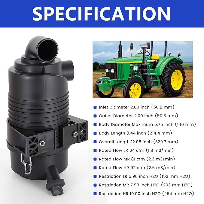 G057512 Air Cleaner with P821575 P822858 Air Filter - Fit for Donaldson FPG Radial Air Cleaner Housing Cap