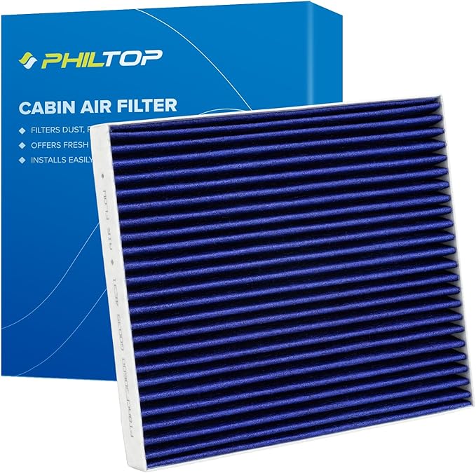 PHILTOP Cabin Air Filter, CF12160 Replacement for Hyundai Kona, Tucson, Veloster, Veloster N, Venue, Kia Selyos, Soul, Sportage, Premium Cabin Filter with Activated Carbon Filter
