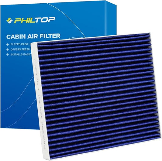 PHILTOP Cabin Air Filter, CF12160 Replacement for Hyundai Kona, Tucson, Veloster, Veloster N, Venue, Kia Selyos, Soul, Sportage, Premium Cabin Filter with Activated Carbon Filter