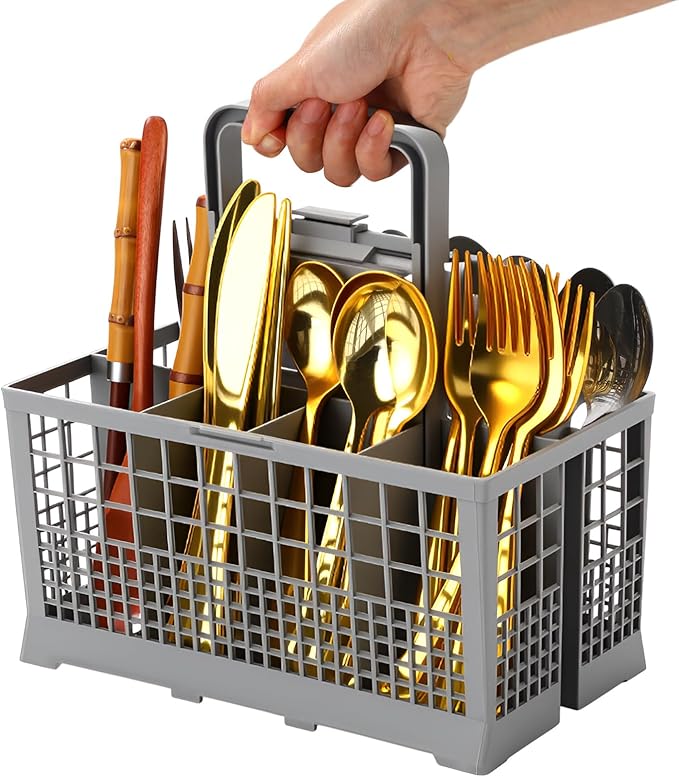 2 Pack 9.5in Dishwasher Silverware Basket Replacement Dishwasher Storage Utensil Baskets Cutlery Filter Basket Compatible with Most Brands