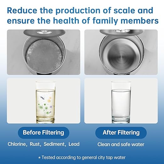 Water Filter for Sink Faucet,Faucet Mount Water Filter with Blue Light,NSF42 Reduces Chlorine,Bad Taste & Some Heavy Metals,Lasts Over 300 Gallons,Fits 15/16",13/15"& 3/4" Kitchen Faucets,3*Filter