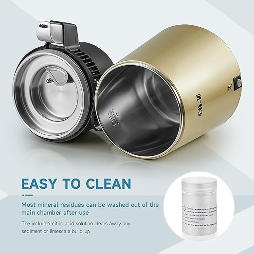 CO-Z Water Distiller, Stainless Steel Distilling Pure Water Machine for Home Countertop Table Desktop, 4L Distilled Water Making Machine, 4 Liter Water Purifier to Make Clean Water for Home