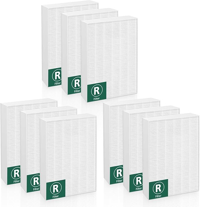 9 Pack HPA300 HEPA Filter Replacement R for Honeywell HPA300 HPA200 HPA100 and HPA090 Series and HPA5300, HPA300VP, HPA304 HPA3300, HPA5300. Replace HRF-R3 Filter R (HRF-R3 & HRF-R2 & HRF-R1)