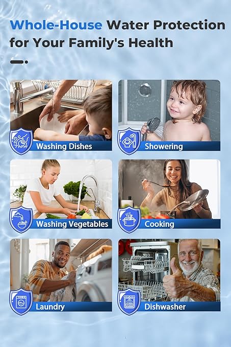 iSpring SGS-Tested Lead Removal Whole House Water Filter System, Reduces Arsenic, Cadmium, Mercury, Sediments, Chlorine, and up to 99% Lead, Model: WGB32B-CPB, Pack of 1