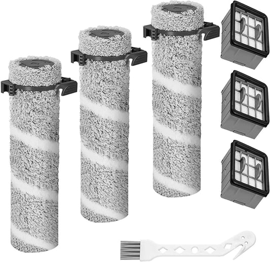 7 Pack Brush and Filter Replacement Kit Compatible with Bissell Cross Wave Omni Force Edge Cordless Wet Dry Vacuum 3930F/3933/V2/3999Z, High-Performance Multi-Surface Hard Floor Cleaner Accessories