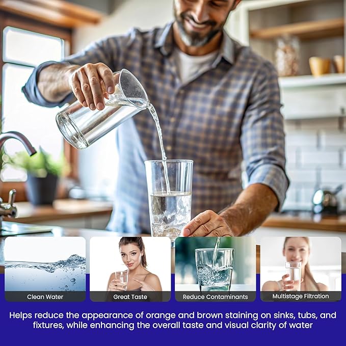 Crystal Quest Iron Filter Cartridge – Reduces Iron, Prevents Stains, Enhances Water Clarity, Protects Plumbing & Appliances, Reliable Filtration for Clean Water, Long-Lasting Performance