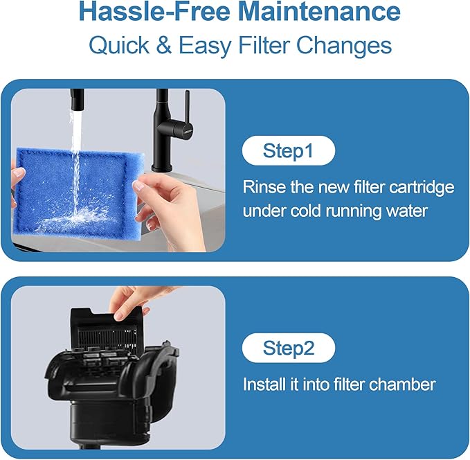 Nebulist 6 Pack Fish Tank Filter Cartridge, Rite-Size Z Filter Cartridges Compatible with MarineLand Eclipse Filtration Systems & Marineland Hidden Filtration System