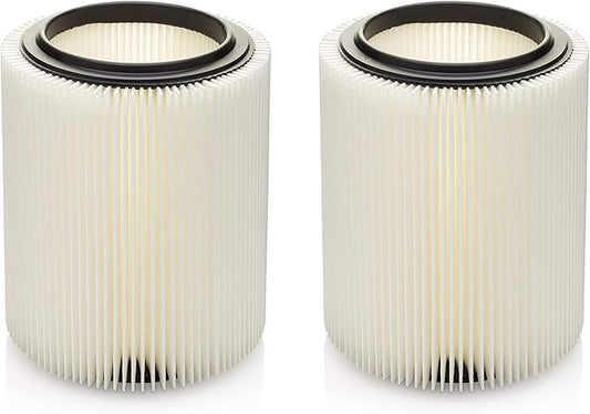 Replacement Filter for Craftsman and Ridgid Shop Vacs Part #s 9-17816, 9-17912 & Part #s VF4000, VF5000, 2 Pack, Deluxe Fine Particle Filter