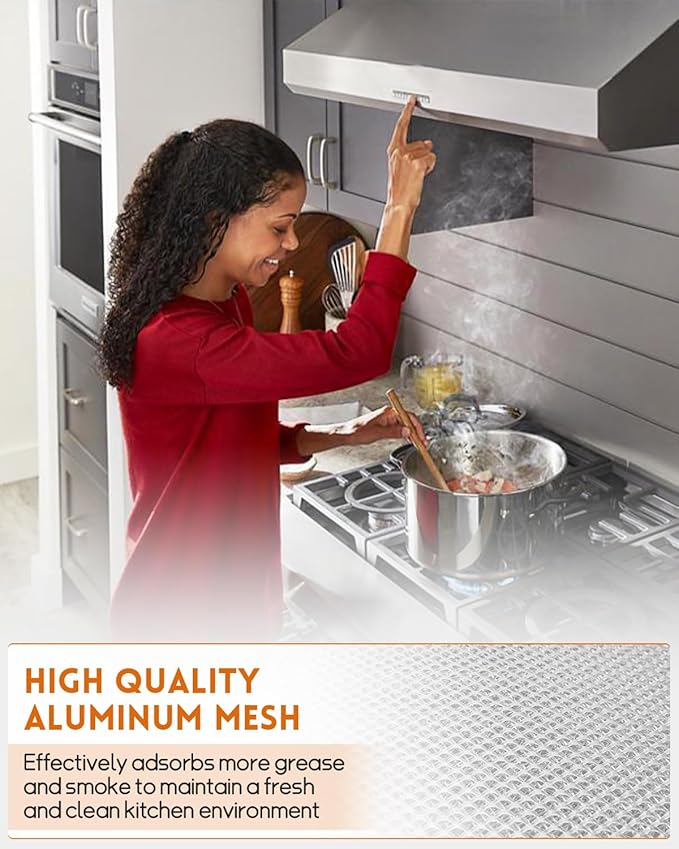 2 Pcs WB02X27203 Range Hood Grease Filter Replacement Fit for GE JVX5360DJ1BB JVX5360DJ1WW JVX5360SJ1SS JVX5365SJ1SS JVX5365SJ2SS Size 16-3/4 x 13-3/4 Inches