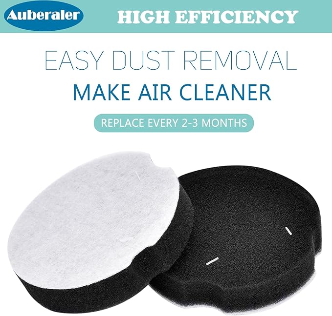 6 Pack Auberaler Filter Replacement For Bissell Powerforce Compact Lightweight Upright 1520 2112, Bissel Turbo Bagless 2690 Cleanview 3508 3437 Series Vacuum Cleaner, Compare to Part #1604896/160-4896