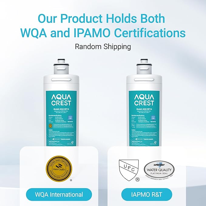 AQUA CREST OCS2 Under Sink Water Filter, Replacement Cartridge for Everpure OCS2, 2CB5, 2H-L, 2CB-GW, ADC, OW2-Plus, EV9618-02, EV9634-26, EV9634-01, EV9617-05, Aquverse A100, NSF/ANSI 42 Certified
