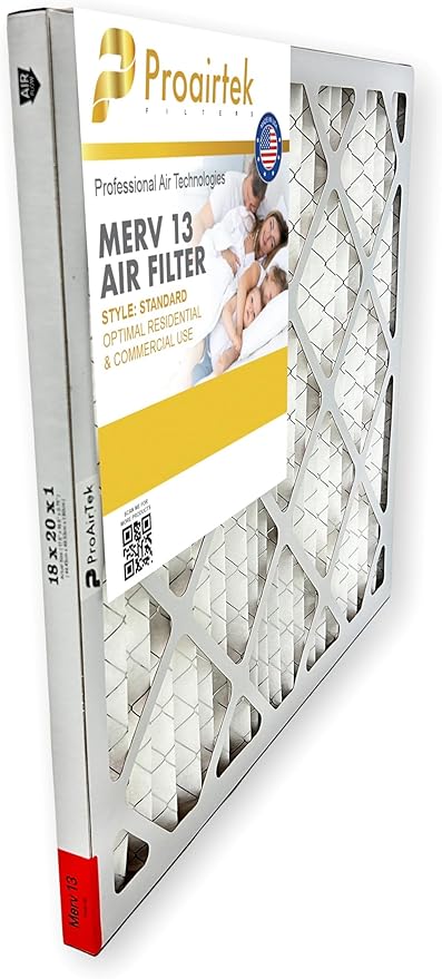 Proairtek AF18201M13SWH Model 18x20x1 Pack of 2 Air Filters, MERV 13; Ideal for Anyone Wanting Clean, Crisp Air in Their Home