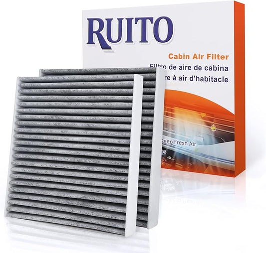 RUITO Cabin Air Filter Fits 2020-2023 Soul, 2021-2023 Seltos, 2017-2022 Sportage, 2016-2021 Tucson, 2019-2021 Veloster, 2020-2023 Venue, 2018-2022 Kona, Replace 97133-D1000, 97133-D3000, CF12160