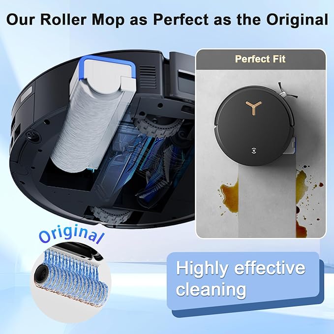 21Pcs Spare Accessories Compatible with ECOVACS DEEBOT X8 PRO OMNI/S14 PLUS Robot Vacuum Mop Replacement Parts with 6 Dust Bags, 4 HEPA Filters, 6 Side Brushes,3 Roller Mops,1 Main Brush,1 Brush