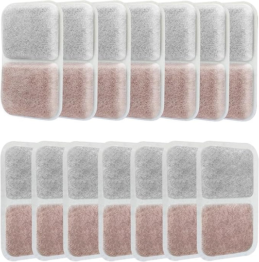 14-Pack Airsift Litter Box Filters for Catit Airsift Jumbo/Regular/Smartsift Litter Boxes,Dual Action Purifier Pads to Absorb and Freshen Litter Box Odors