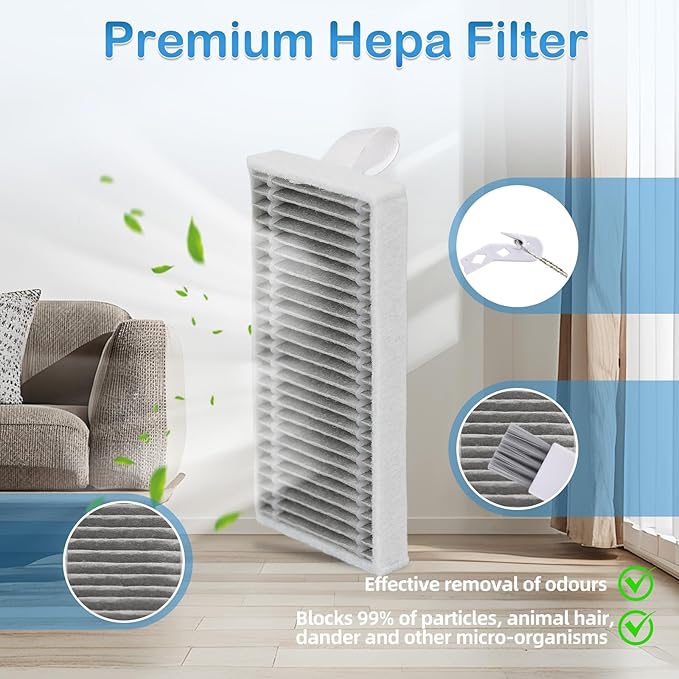 19 Pack Replacement Parts for Ecovacs Deebot X8 Pro Omni for Yeedi S14 Plus Robot Vacuum Accessories include 1 Main Brush, 1 Roller Mop Pad, 4 Hepa Filter, 6 Side Brush, 6 Dust Bag