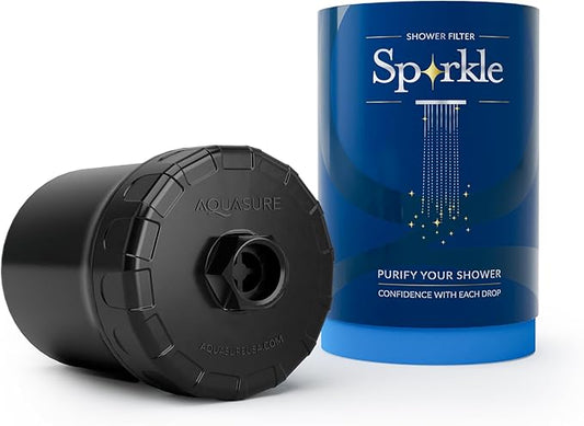 Aquasure 10,000 Gallons High Capacity Shower Filter For Healthier Hair, Skin & Nails | Improves Dry Itchy Skin, Reduce Dandruff, Eczema, Protect Colored Hair (Matte Black)