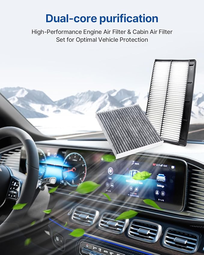 Engine & Cabin Air Filter Fits (2022-2025) MDX V6 3.5L, Replacement for CF11182 CA12934