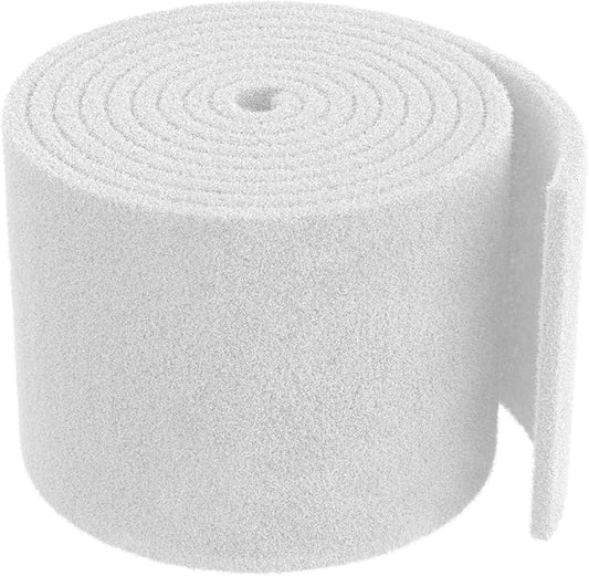 Pawfly 79 x 12 Inch White Cuttable Aquarium Filter Pad, 2 Inch Thick High Density Filter Media Roll for Freshwater Saltwater Fish Tanks & Small Ponds, Aquarium Filter Floss Roll for Fish Tank Filters