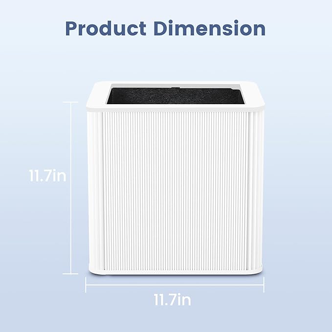 2 Pack 211+ Filter Replacement Compatible with Blue Pure 211+ Air Purifier, 2-Stage Filtration System of H13 True Filter & Activated Carbon Filter