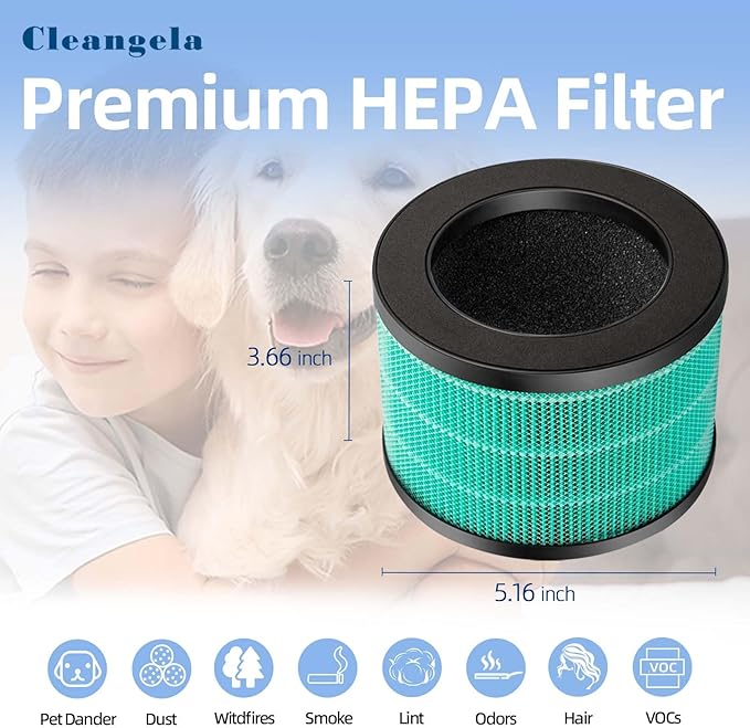 MK01 MK06 Replacement Filter for AROEVE Air Purifier Filter Compatible with MK01/MK06 Kloudi DH-JH01 ToLife TZ-K1 Intelabe EPI080/EP1080 Elechomes EPI081/EP1081 Air Purifier Filter Green