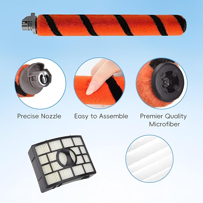 Replacement Brush Roll Filters Compatible with Shark Apex DuoClean AZ1000 AZ1002 AZ1003BRN AX950 AX951 AX952 NV830 NV831 NV835 ZU881 ZU885 Vacuum,Part # 1173FT950,XFF650 and XHF650