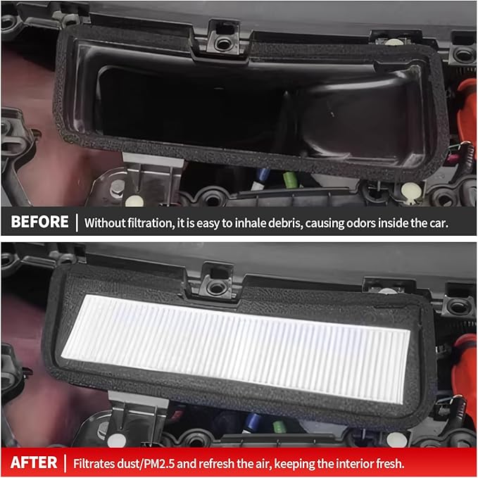 Air Filter Compatible with Tesla Model 3 Cabin Air Filter HEPA Air Intake Filter Replacement with Activated Carbon for 2021 2022 2023 2024 Model 3 Accessories