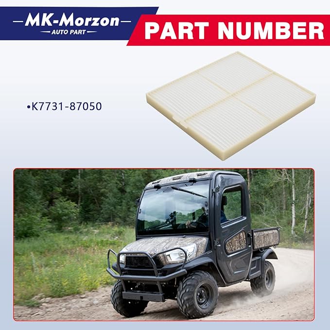 Cabin A/C Air Cleaner Air Filter Compatible with Kubota RTV(UTV) Replaces# K7731-87050