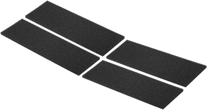 PATIKIL 16" x 6" x 19/32" Air Conditioner Filter Replacement, 4 Pack RV AC Foam Filter Pad Washable Reusable for Air Conditioning Purifiers, Black