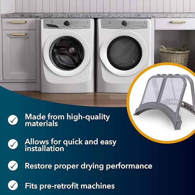 Generic 5304513574 DRYER LINT TRAP FILTER - Dryer Lint Screen Filter Trap Assembly Replacement for Electrolux/Frigidaire Dryers Filter Assembly, Lint, Clamshell. Fits Pre Retrofit