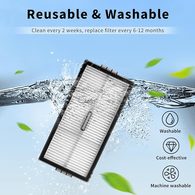 （4Sets）Replacement Washable HEPA Filter Compatible With Roborock Saros 10R / G20s Ultra Robot Vacuum Cleaners, High Efficiency Filter Accessories Kit Filters Replacement Parts