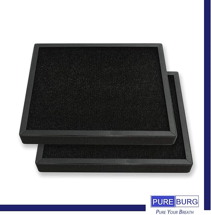 PUREBURG Replacement Filter Compatible with PARTU BS-10 Air Purifier, 2-Pack H13 HEPA Activated Carbon 2-in-1 3-Stage Filtration Air Clean Dust