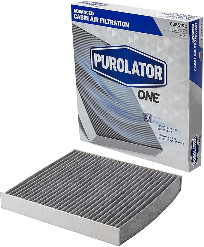 Purolator C35519C PurolatorONE Advanced Cabin Air Filter with Activated Carbon Compatible with Select Honda and Acura Models