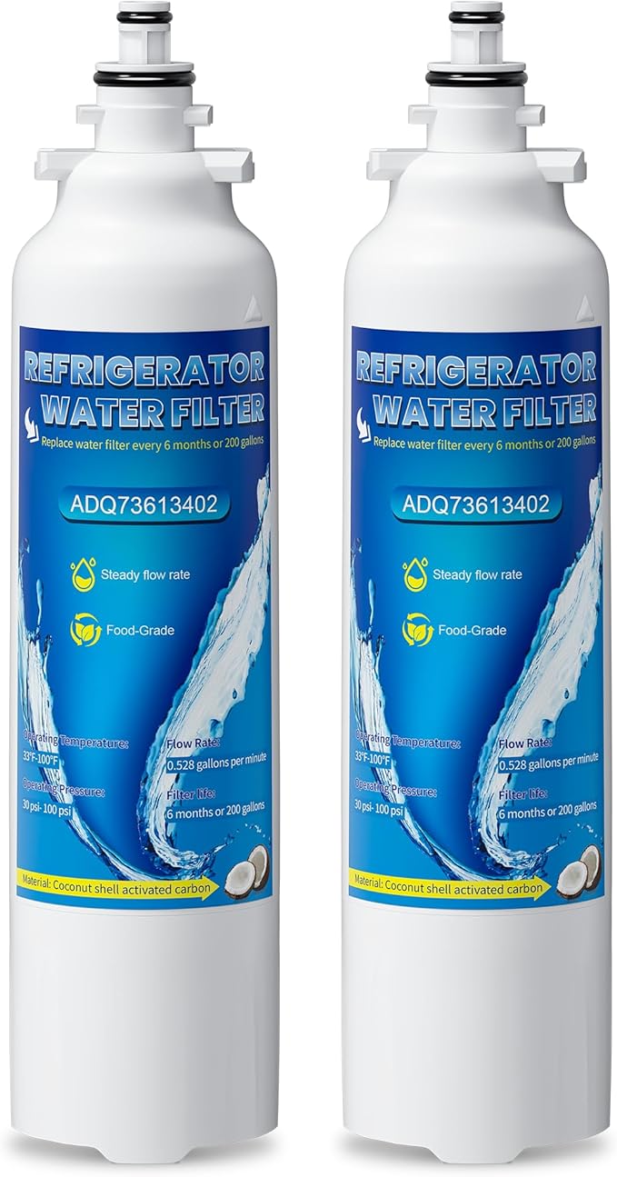 ADQ73613401 Replacement for LG LT800P, LT800PC, ADQ736134, ADQ73613402, Kenmore 9490, Kenmore 46-9490, Replacement Water Filters, Pack of 2