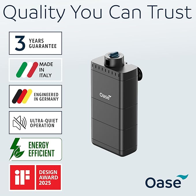 OASE EcoFlow 60 Internal Aquarium Filter, for Freshwater and Saltwater Tanks Up to 15 Gallons, Quiet, Customizable Water Flow, Multi-Stage Filtration