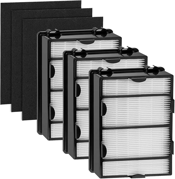 HAPF600 HEPA Filter Replacement for Holmes Air Purifier Filter B - Compatible with HAPF8650 HAP615 HAP625 HAP650 HAPF600D-U2 (3 HEPA Filters & 3 Carbon Pre-filters)