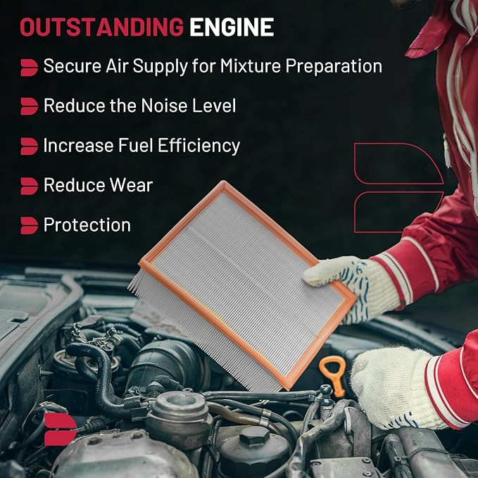 BDFHYK CA7440 Engine Air Filter Compatible with Nissan Frontier, Armada, NV1500, NV2500, NV3500, Pathfinder, Titan, Xterra, Compatible with Jeep Grand Cherokee & Grand Wagoneer