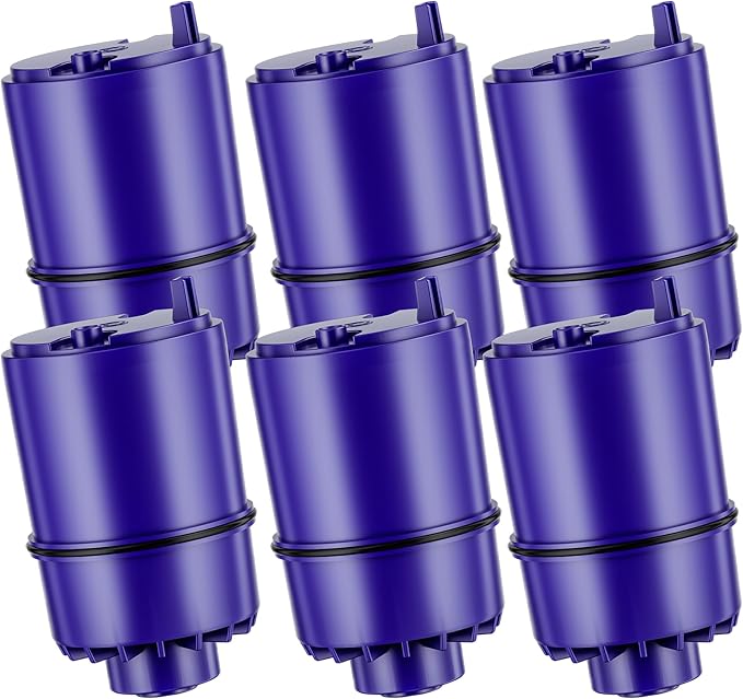 Faucet Water Filter Replacement for All PUR®, PUR®Plus Faucet Filtration Systems Compatible with NSF Certified Water Filter for Pur® RF-9999® and RF-3375, 6 Pack