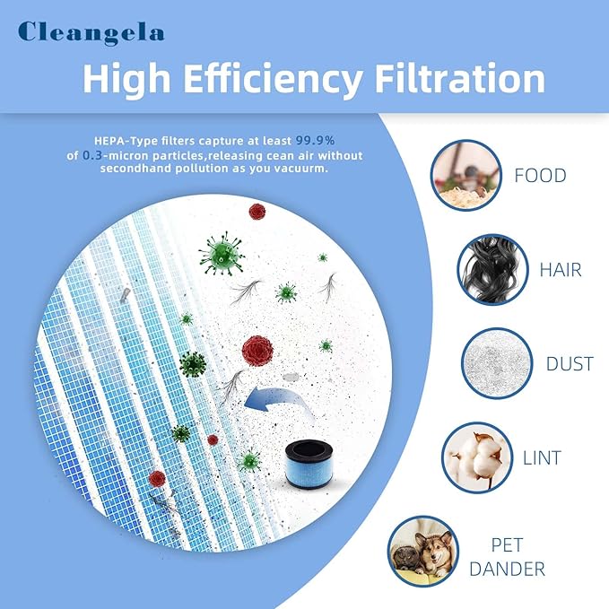 MK01 MK06 Replacement Filter Compatible with AROEVE MK01/MK06 DH-JH01 and ToLife TZ-K1 Air Purifier 4-in-1 Replacement Filter Standard Version, 4 Pack, Blue