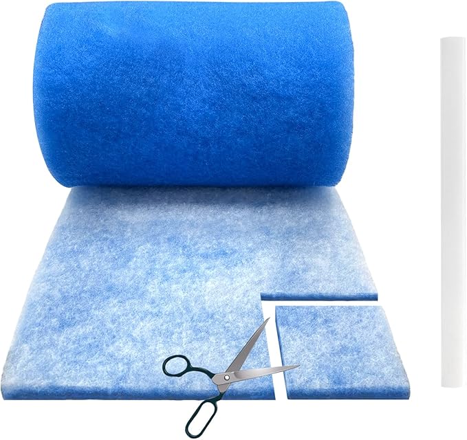 Air Vent Filters, 12"x90" Cut to Fit Air Filter Material,MERV 8 Reusable 3-Layer Air Vent Filter for Home Floor, Grilles, Ceiling, HVAC Furnace Vents, With Adhesive Tape