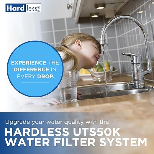 Under The Sink Water Filter - Removes Chlorine, Sediment, & Impurities for Cleaner, Better Tasting Water, Dual-Stage Filtration - Good for 4-Year Lifespan or 40,000 Gallons Capacity