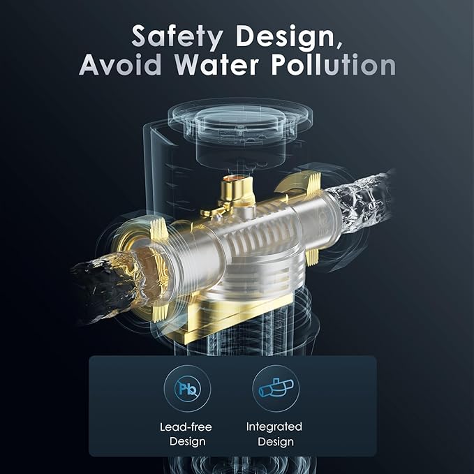 Spin Down Sediment Water Filter,Automatic Flushing,Protect Other Filter Systems and Appliances,40 Micron Flushable Prefilter Filtration (VT-Q50)