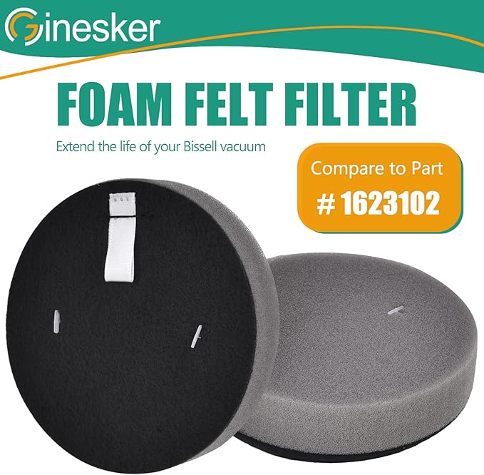 3070 Filter Replacement for Bissell Cleanview Pet Slim 3080 2831 3339 2903 2921 Pet Hair 2897 4 Pack Filter for Bissell PowerEdge 2900A 2900 3274 Vacuum Compare to Part # 1623102