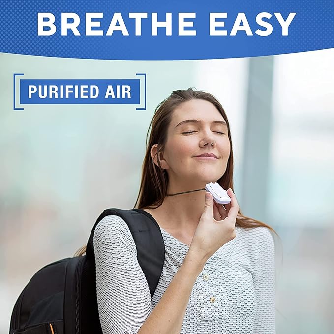 AirTamer A315W Advanced Rechargeable and Portable Air Negative Ion Generator | Proven Performance, White with Black Leather Travel Case