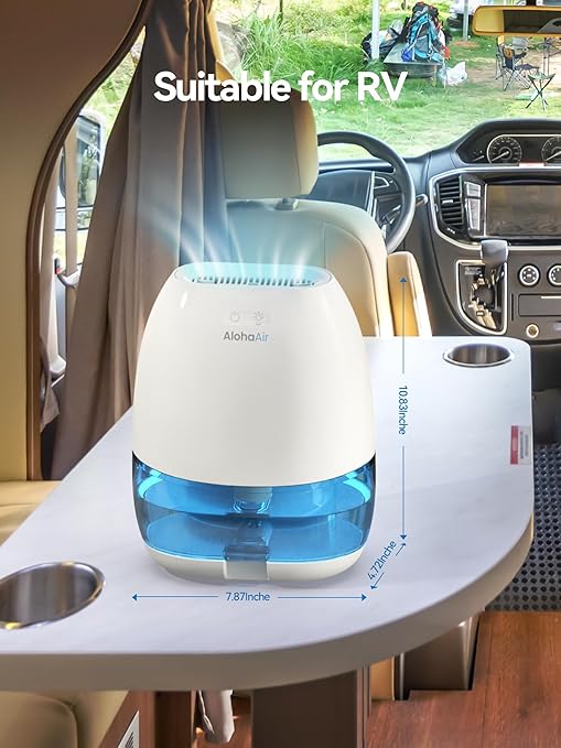 Dehumidifiers for Home, 34 oz Small Dehumidifier for Room, Quiet Dehumidifiers for Bathroom, Bedroom, RV, Closet with Auto Shut Off, 7 Colors Night Light