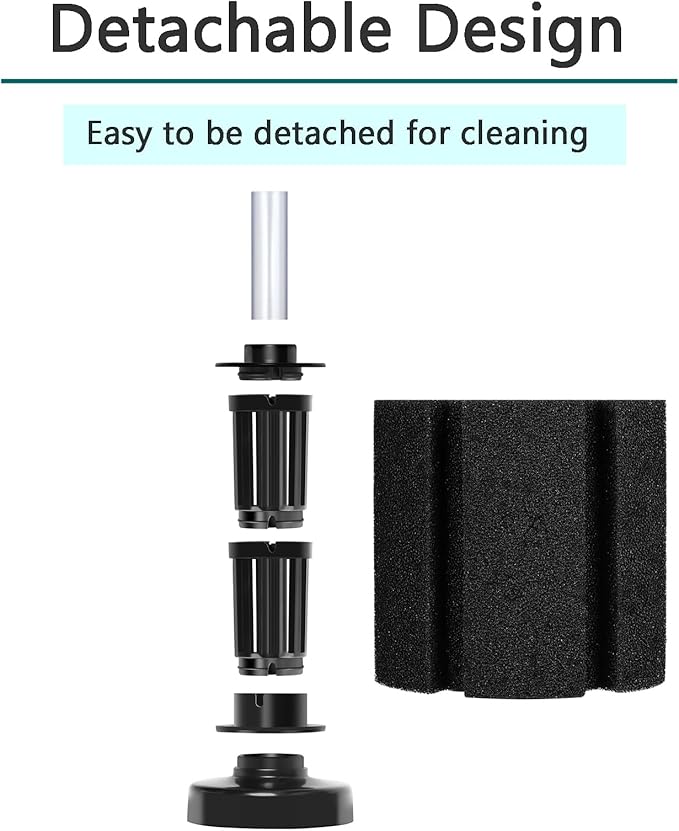 AQUANEAT Aquarium Sponge Filter Breeding Fry Betta Shrimp Nano Fish Tank 4pcs (Large up to 60Gal)